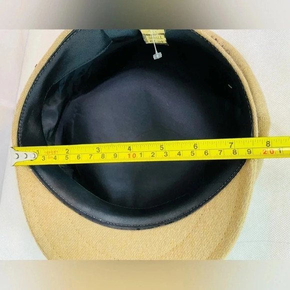 Vintage Wool Newsboy Hat Tan Brown MADE IN USA - Picture 6 of 8